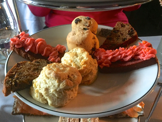 Scone platter for afternoon tea in The Witchery by the Castle, Edinburgh