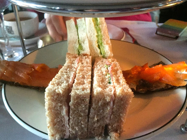 Sandwich platter for afternoon tea in The Witchery by the Castle, Edinburgh