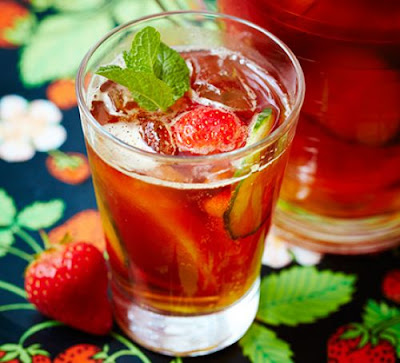 Glass of summer Pimm's