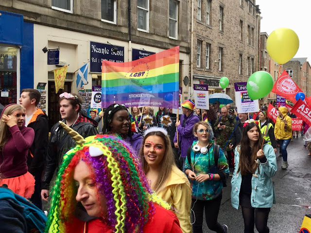 Edinburgh Pride Parade 2018 on Royal Mile