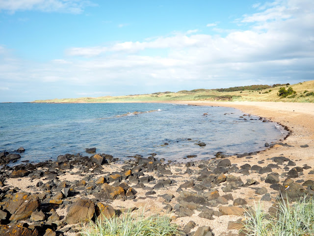 Beach coast line around East Lothian, Scotland