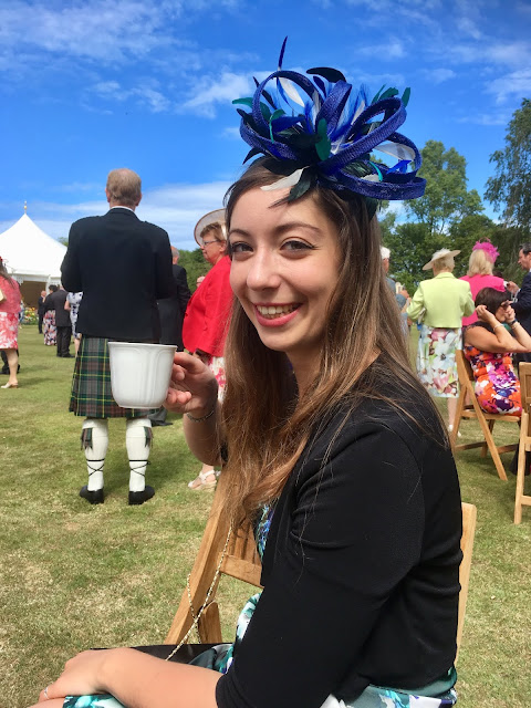 Drinking tea at Holyrood Palace, Royal Garden Party