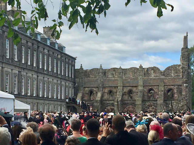 Royal Family arriving at Holyrood Palace, Royal Garden Party