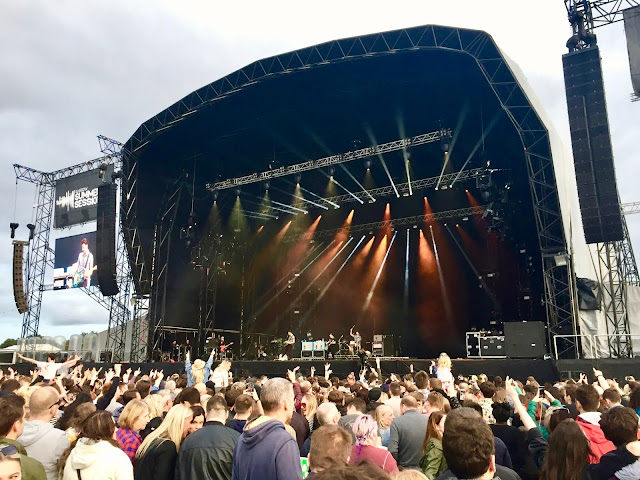 The Wombats performing at the 2018 Glasgow Summer Sessions, in Bellahouston Park