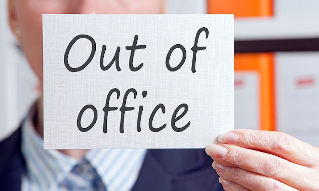'Out of office' sign