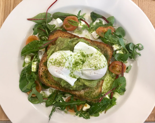 Loudon's breakfast, poached eggs and avocado toast, Edinburgh