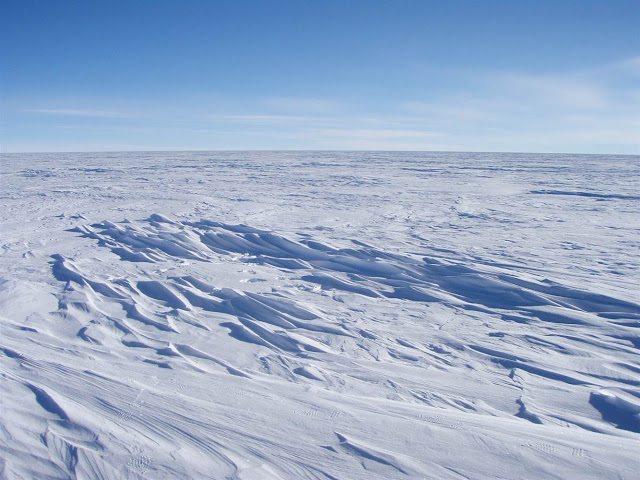 Snow and ice, frozen tundra wasteland Antarctica