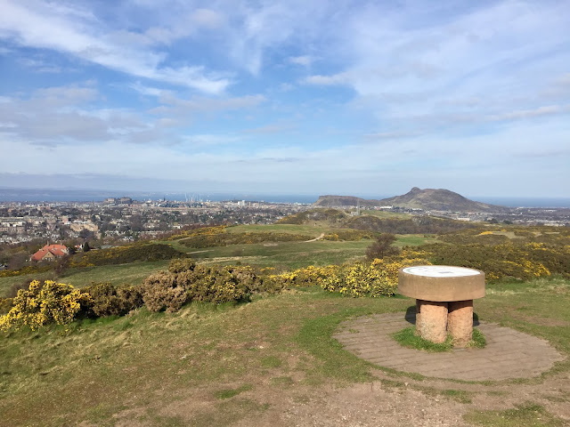 Braid Hills summit viewpoint, Edinburgh, Scotland