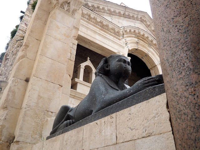 Egyptian sphinx statue, Diocletian's Palace, Split, Croatia