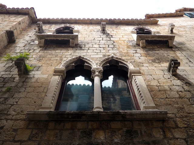 Venetian window architecture inside Diocletian's Palace, Split, Croatia