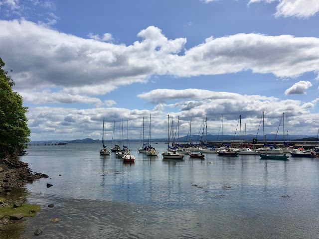 View from Fife Coastal Path, Aberdour fishing boats