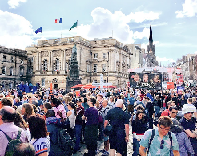 The Royal Mile in August, during the Edinburgh Festival Fringe