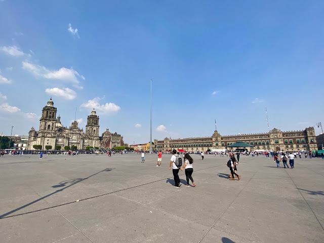 Zocalo, Cathedral & National Palace, Mexico City, Mexico
