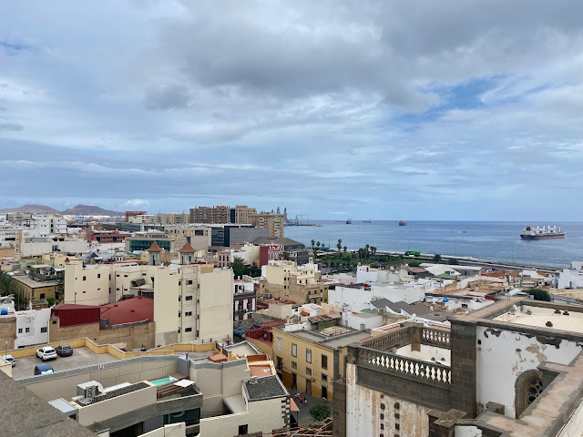 View towards the sea from the Cathedral in Las Palmas, Gran Canaria, Spain