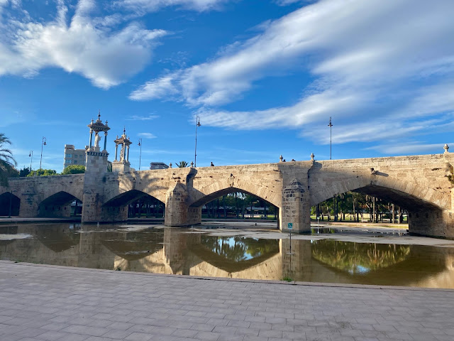 Bridge over the Turia Gardens, Valencia, Spain
