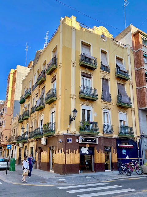 Colourful buildings in Russafa region of Valencia, Spain