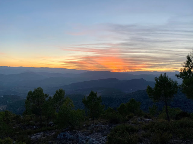 Sunset from a hilltop near Chelva, Valencia Region, Spain