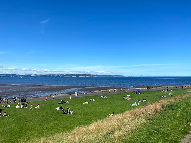 Silverknowes Beach on the Firth of Forth, at the end of one of the Cycle Network paths in Edinburgh, Scotland