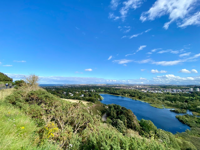 Duddingston Loch viewed from Queen's Drive in Holyrood Park, Edinburgh, Scotland