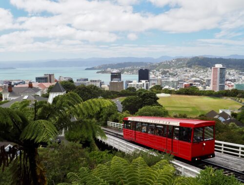 Highlights of Wellington - feature photo - Wellington cable car, skyline and waterfront, New Zealand