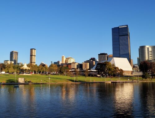 Highlights of Adelaide - feature photo - Adelaide city skyline behind the River Torrens, Australia