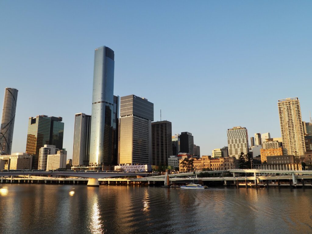 Highlights of Brisbane - feature photo - Brisbane city centre skyline seen from a river ferry